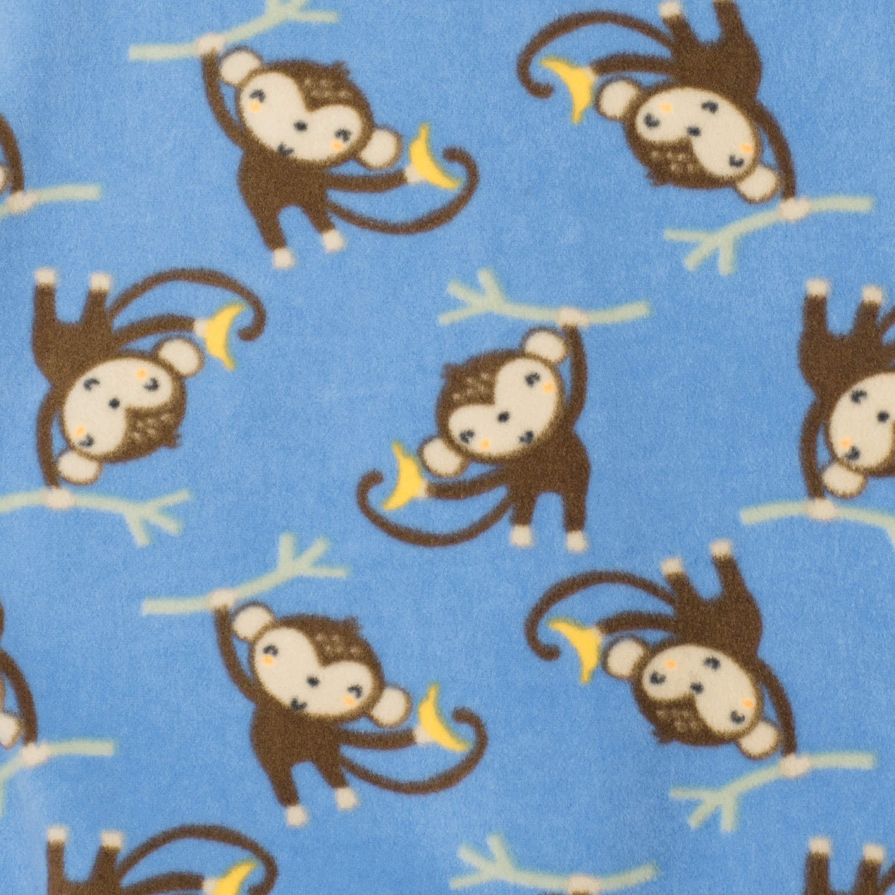 Gerber® 4-Pack Baby Boys Monkeys & Dinos Fleece Pajamas-Gerber Childrenswear