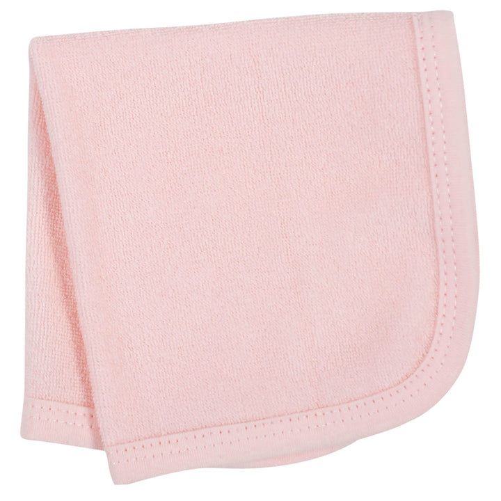 4-Piece Baby Girls Love You Organic Hooded Towel & Washcloths Set