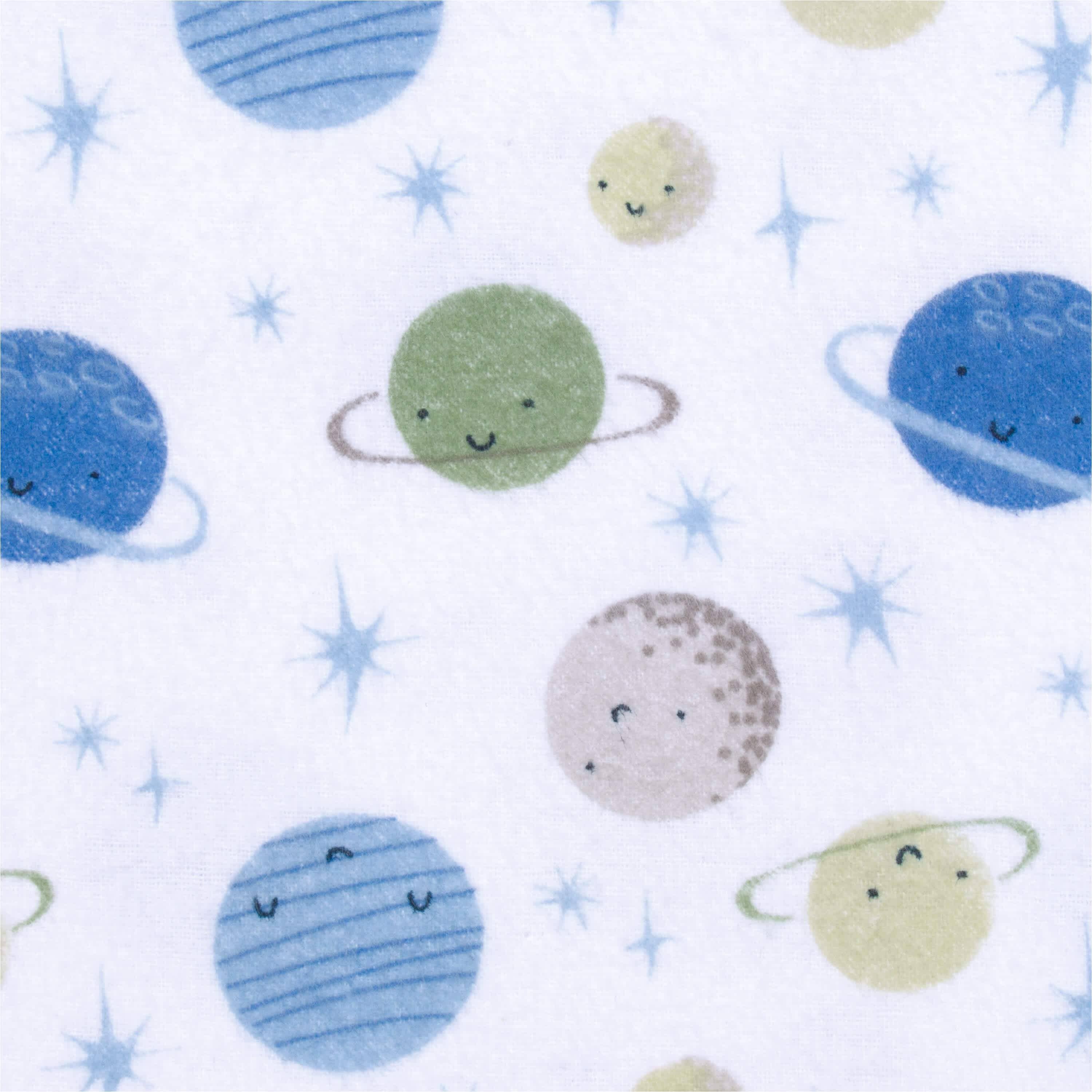 5-Pack Baby Boys Space Flannel Receiving Blankets-Gerber Childrenswear
