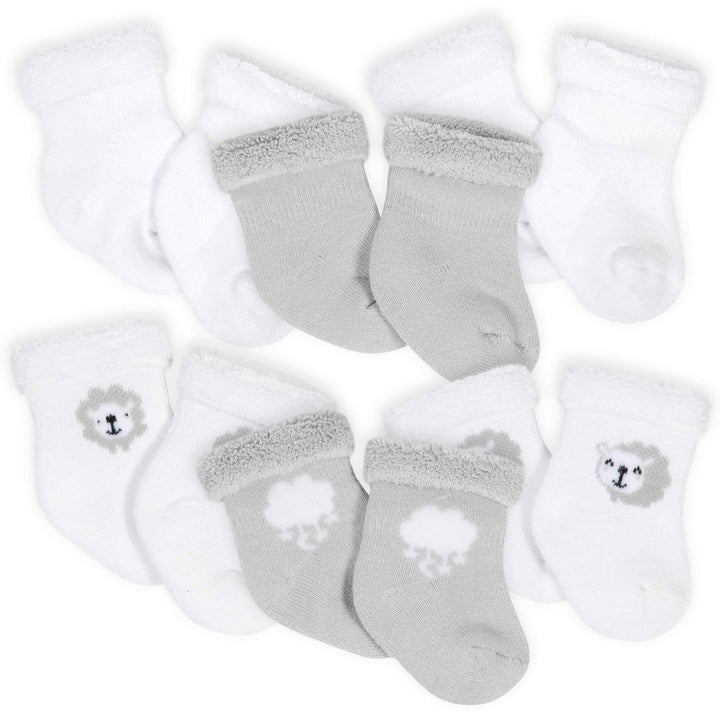 6-Pack Baby Neutral Lamb Wiggle-Proof® Terry Bootie Socks-Gerber Childrenswear