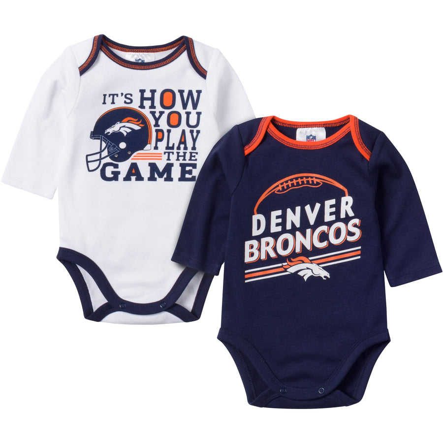 2-Pack Baby Boys Denver Broncos Long Sleeve Bodysuits