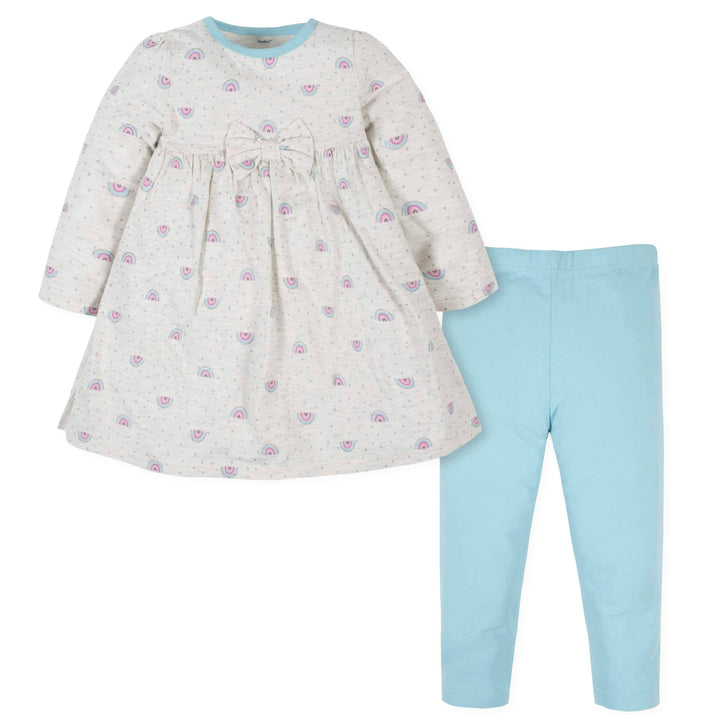 2-Piece Toddler Girls Rainbow Dress & Pants Set-Gerber Childrenswear
