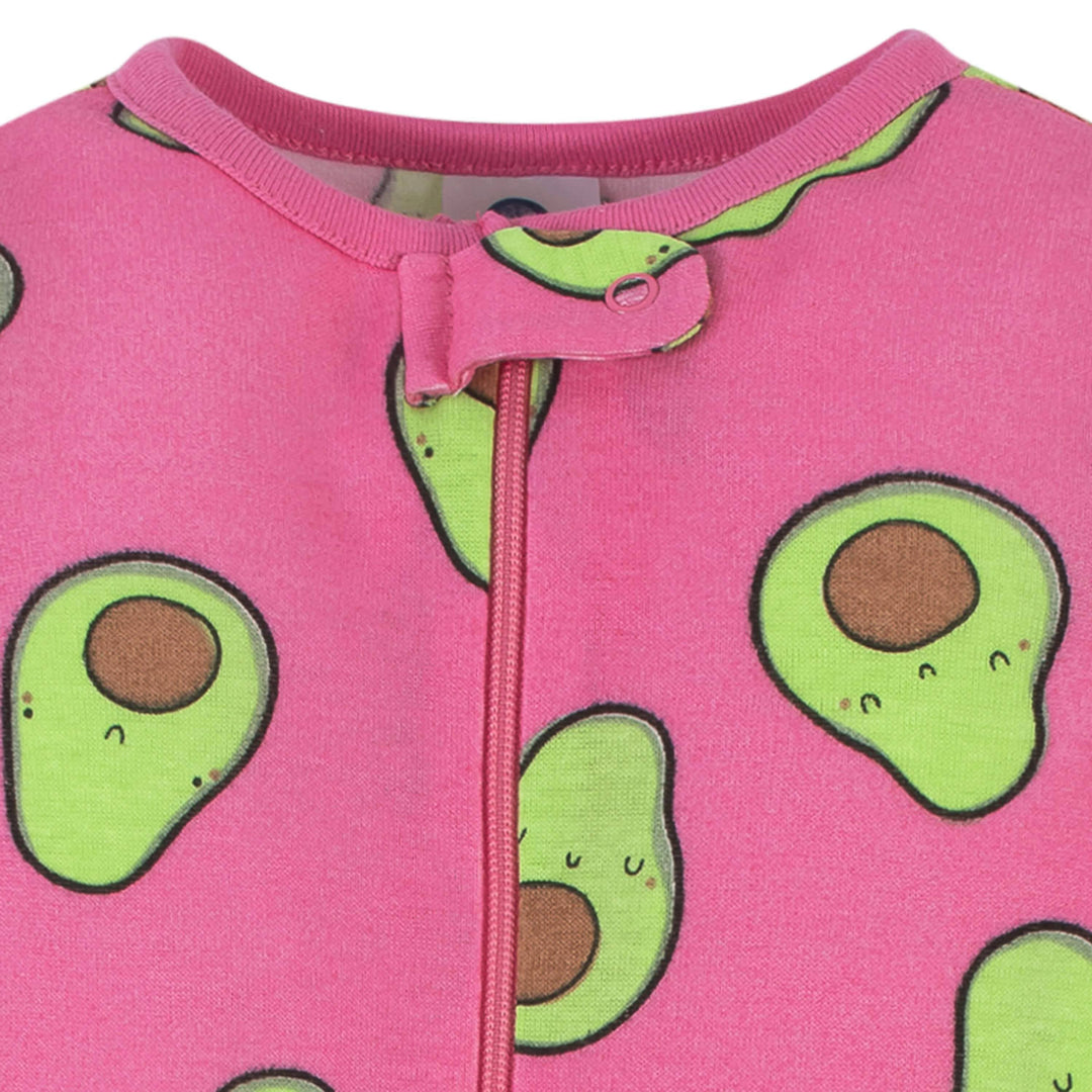 Baby Pink Avocado Sleep 'N Play-Gerber Childrenswear