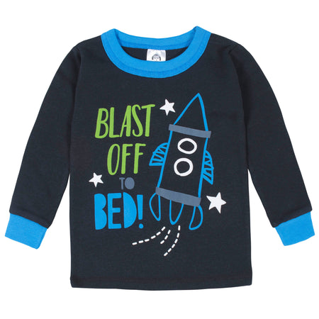 4-Piece Infant & Toddler Boys Space Snug Fit Cotton Pajamas