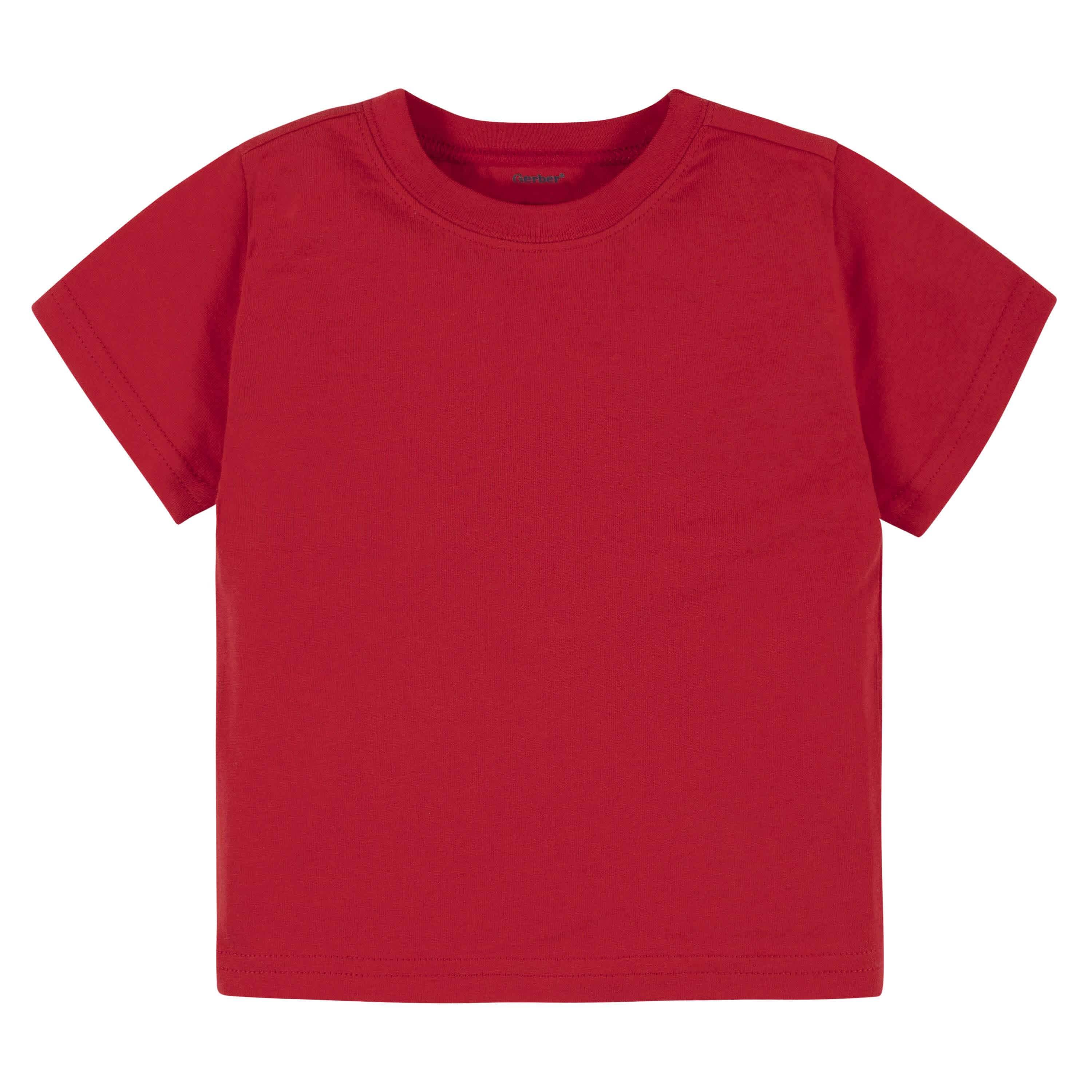 5-Pack Baby & Toddler Red Premium Short Sleeve Tees-Gerber Childrenswear