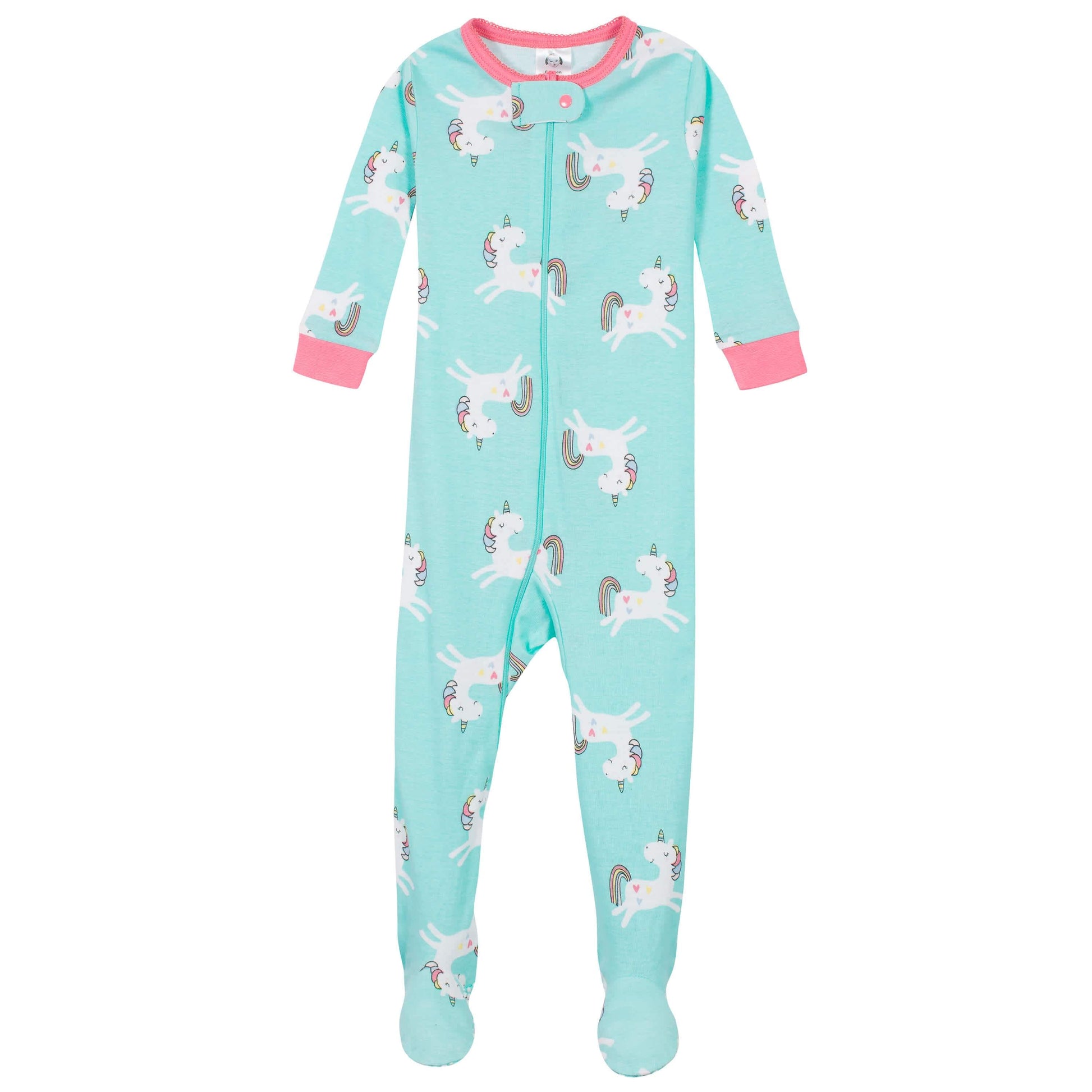 2-Pack Baby & Toddler Girls Unicorns Snug Fit Footed Cotton Pajamas-Gerber Childrenswear