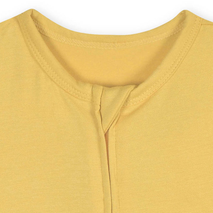 Baby Yolk Yellow Buttery-Soft Viscose Made from Eucalyptus Snug Fit Romper