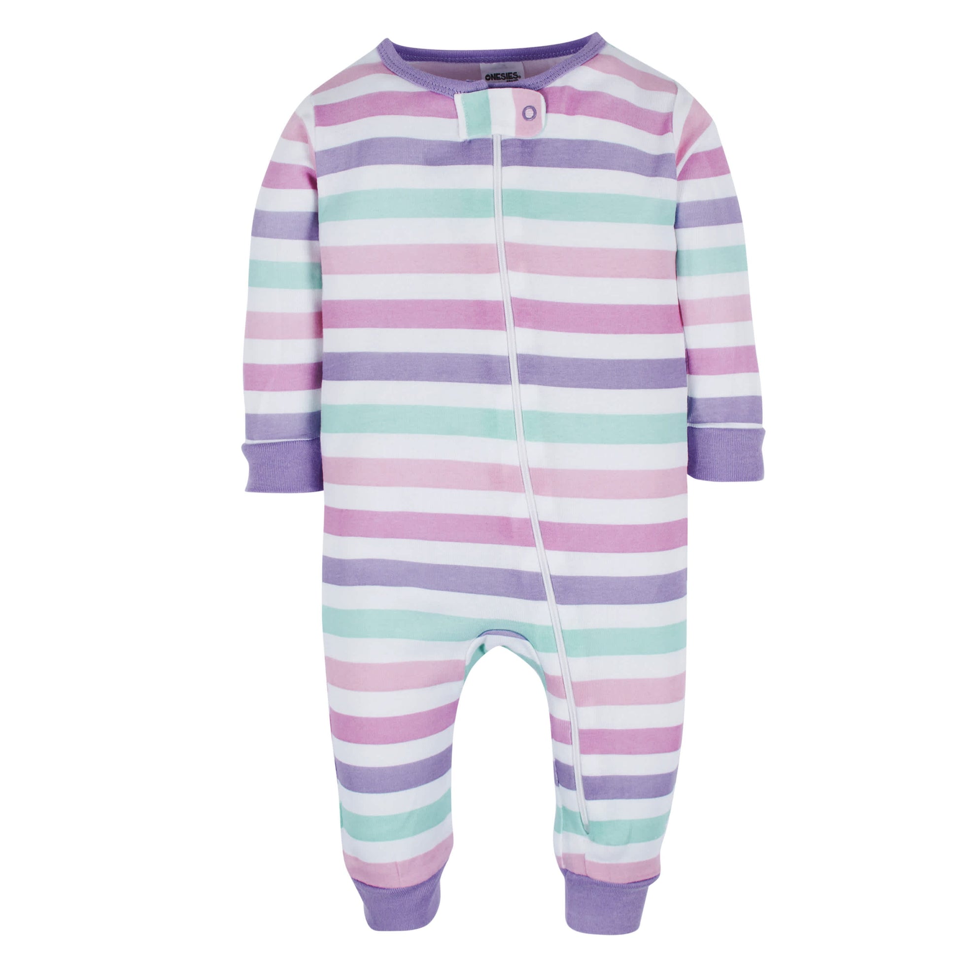 3-Pack Baby & Toddler Girls Rainbow Floral Snug Fit Footless Pajamas