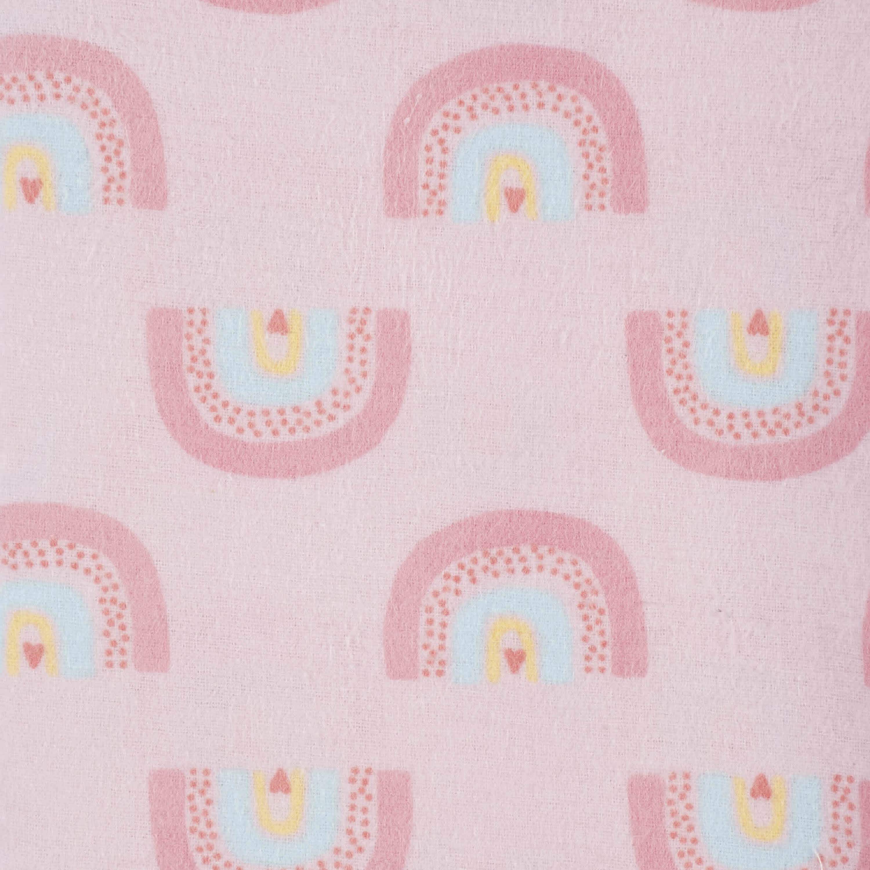 5-Pack Baby Girls Pink Rainbow Flannel Receiving Blankets-Gerber Childrenswear