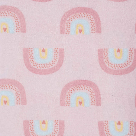 5-Pack Baby Girls Pink Rainbow Flannel Receiving Blankets