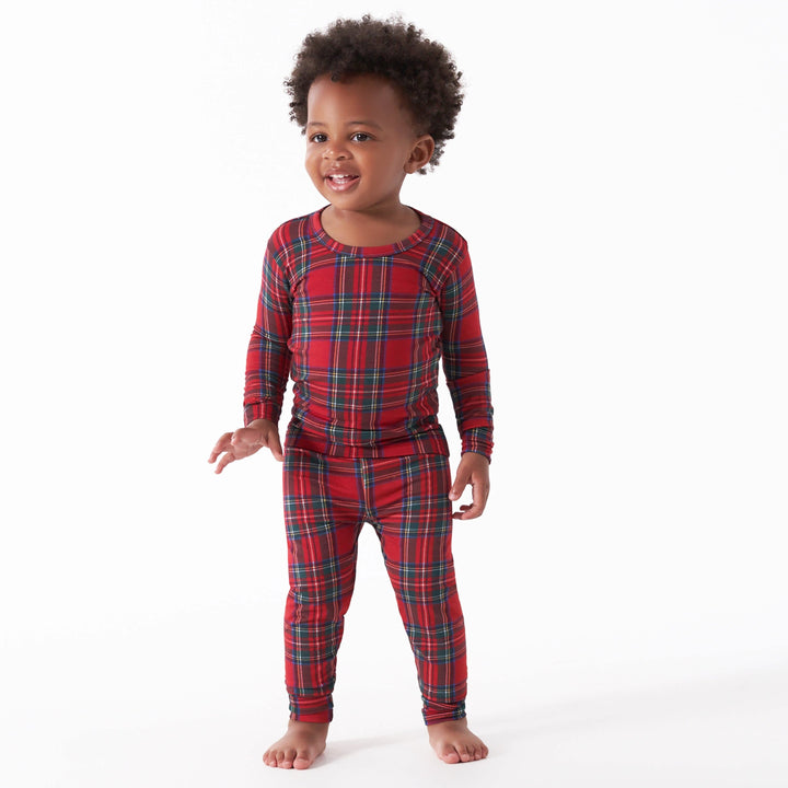 2-Piece Infant & Toddler Stewart Plaid Buttery-Soft Viscose Made from Eucalyptus Snug Fit Pajamas