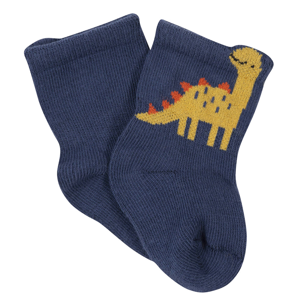 6-Pack Baby Boys Dino Wiggle-Proof™ Socks-Gerber Childrenswear