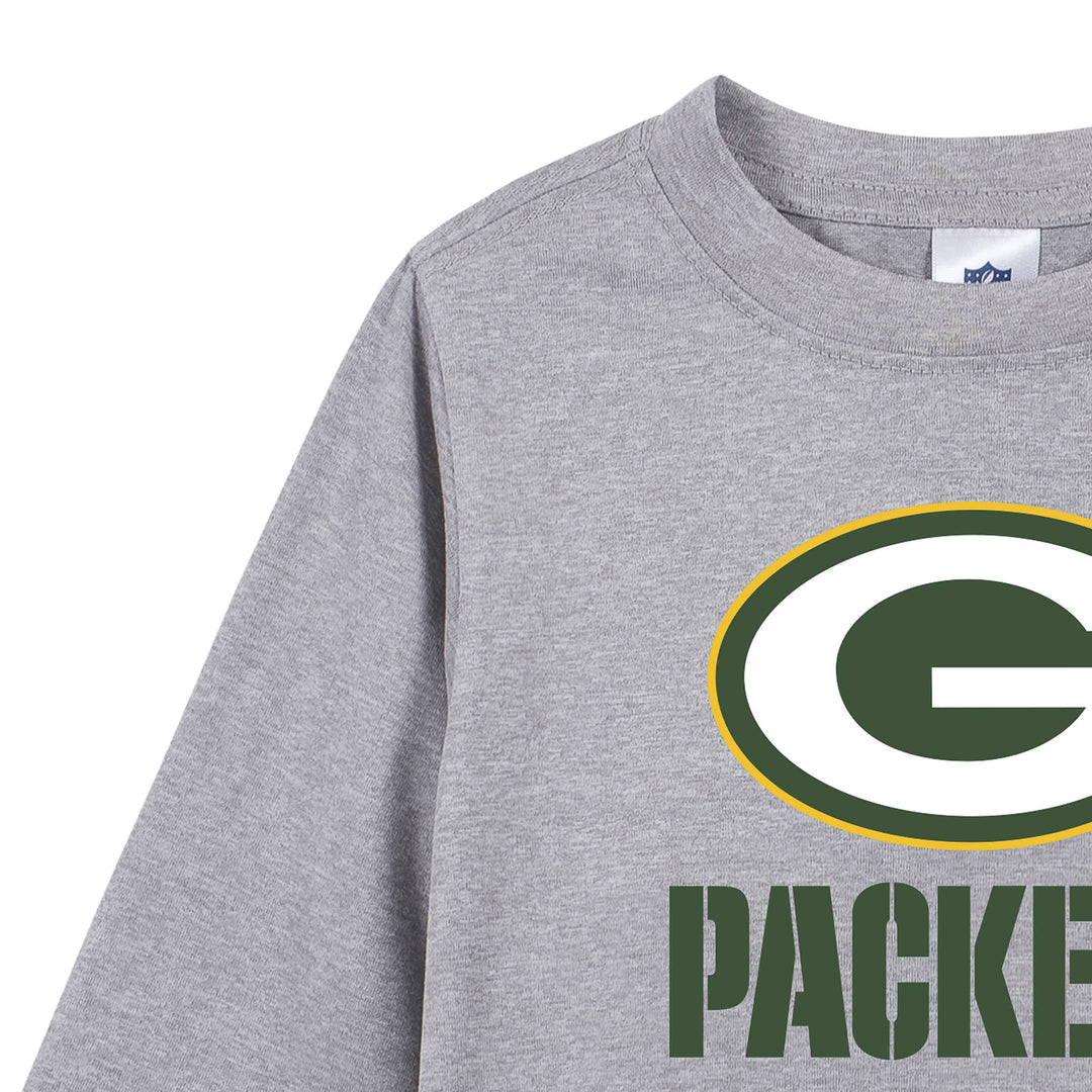 Green Bay Packers Toddler Boys Long Sleeve Tee Shirt-Gerber Childrenswear
