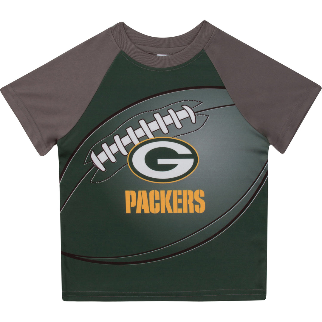 Green Bay Packers Boys Short Sleeve Tee Shirt-Gerber Childrenswear