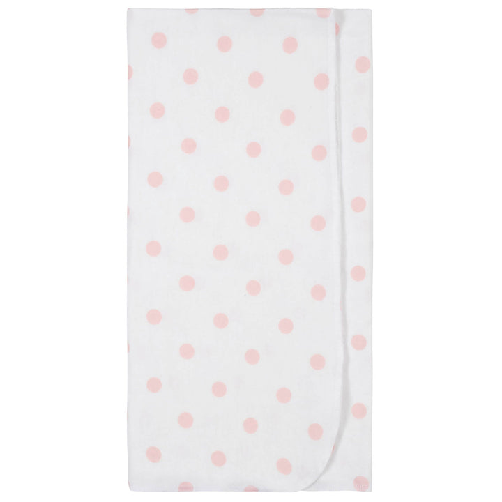 4-Pack Baby Girls Love You Organic Flannel Receiving Blankets