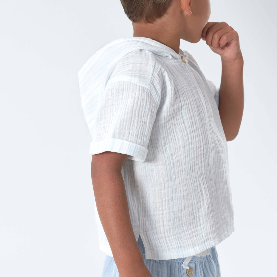 Infant & Toddler Boys Striped Gauze Hoodie-Gerber Childrenswear