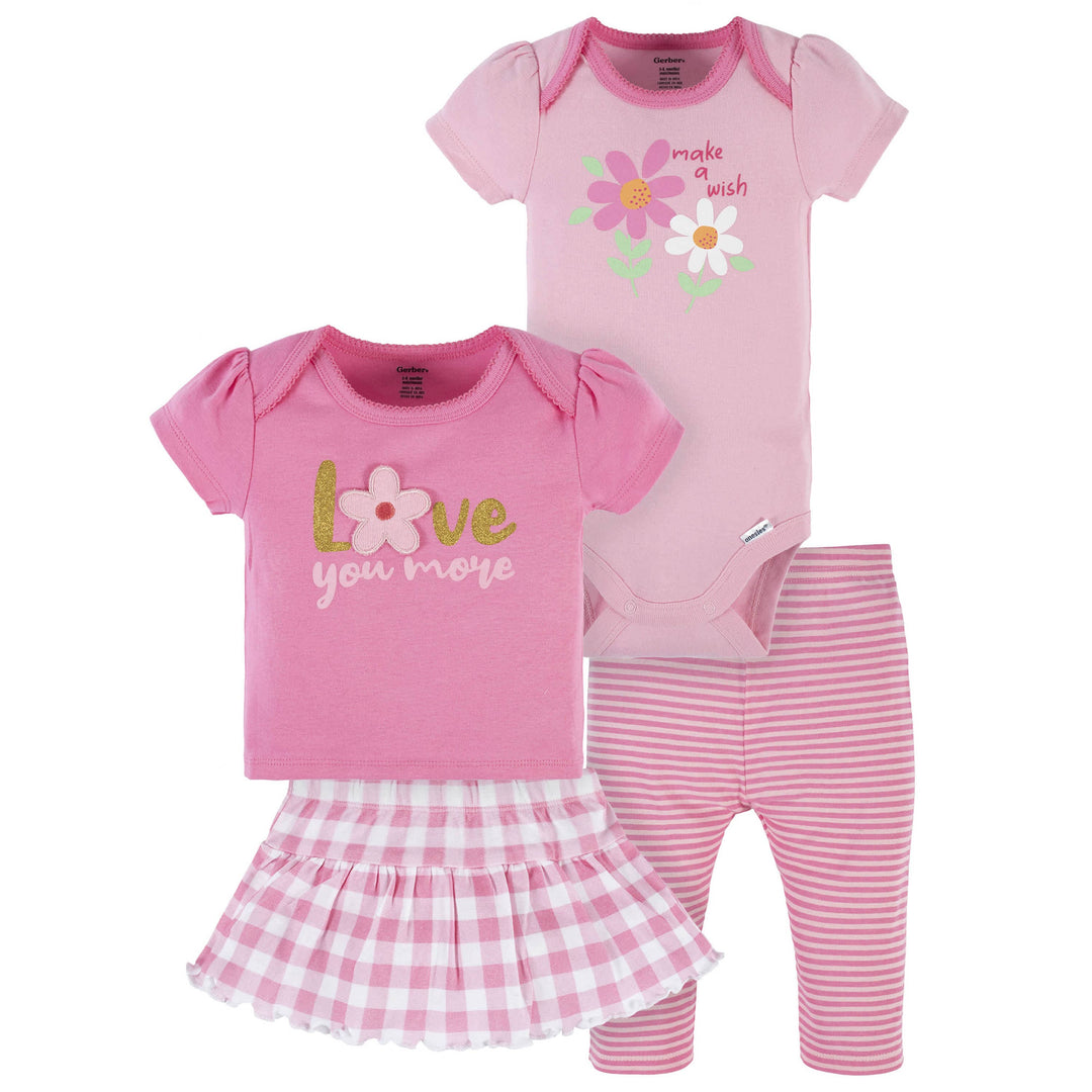 Gerber Baby Baby Girl Outfits Walmart Gerber Baby Girl 3-Pc