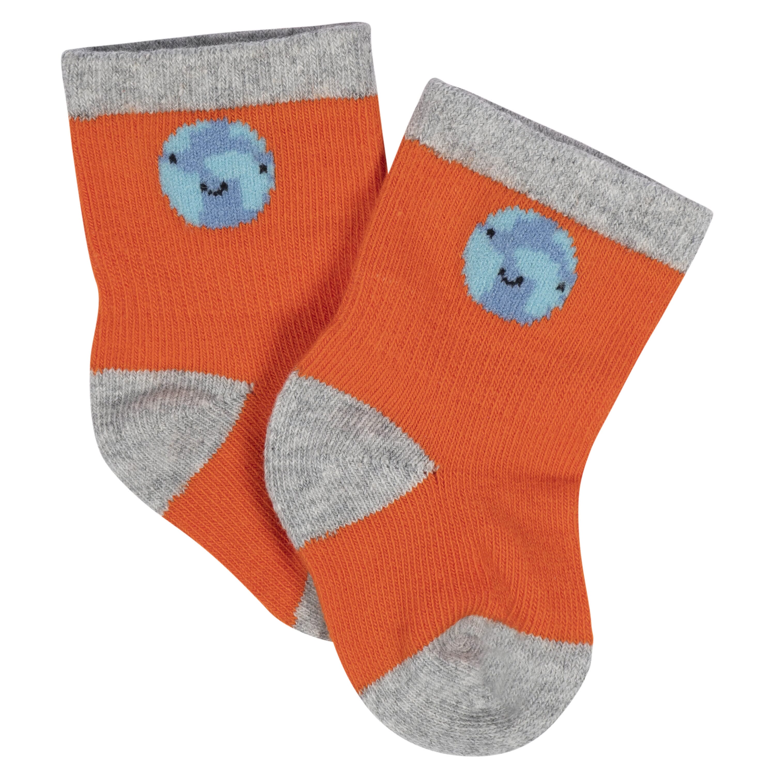 8-Pack Baby Boys Space Jersey Wiggle Proof® Socks