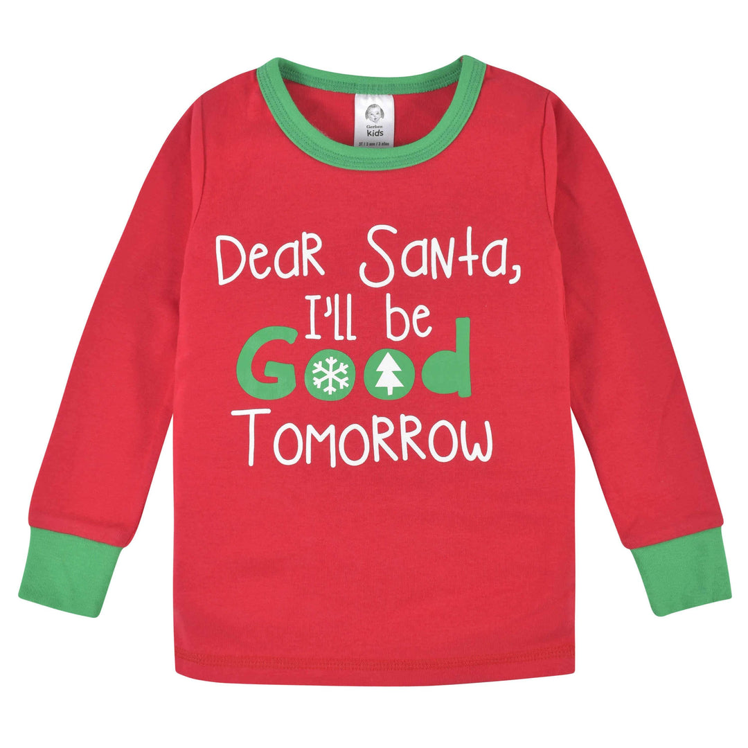 4-Pack Infant & Toddler Neutral Snowman & Santa Snug Fit Cotton Pajamas-Gerber Childrenswear