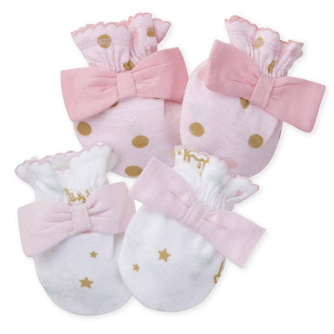 2-Pack Baby Girls Princess Mittens-Gerber Childrenswear