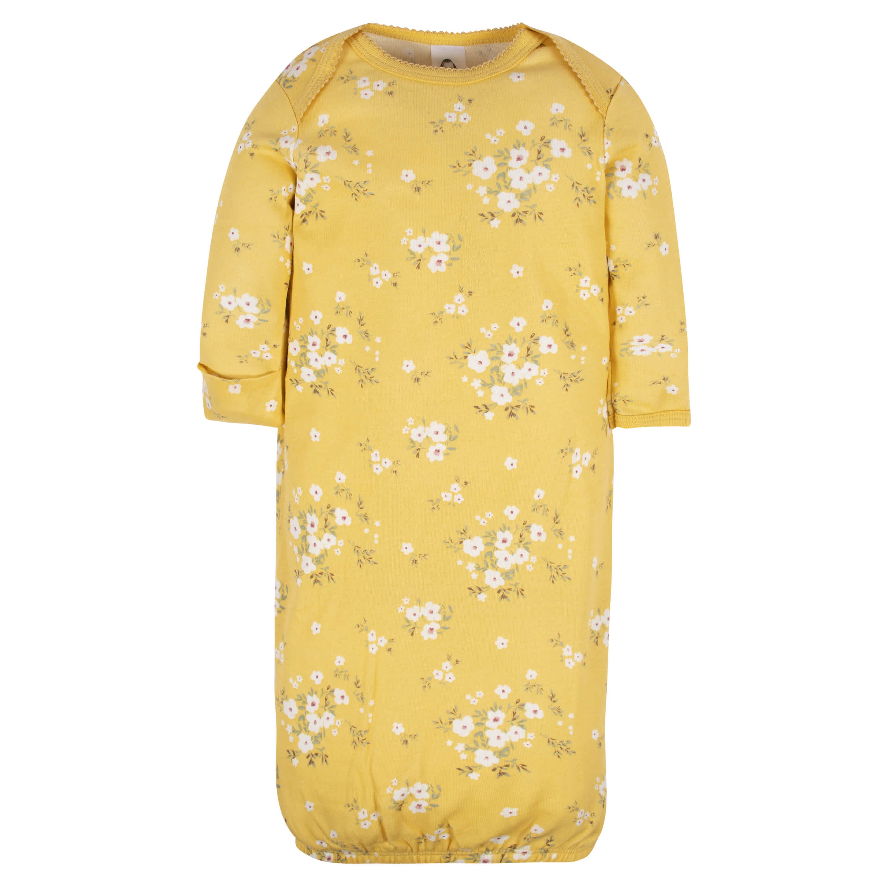 4-Pack Baby Girls Golden Floral Gowns