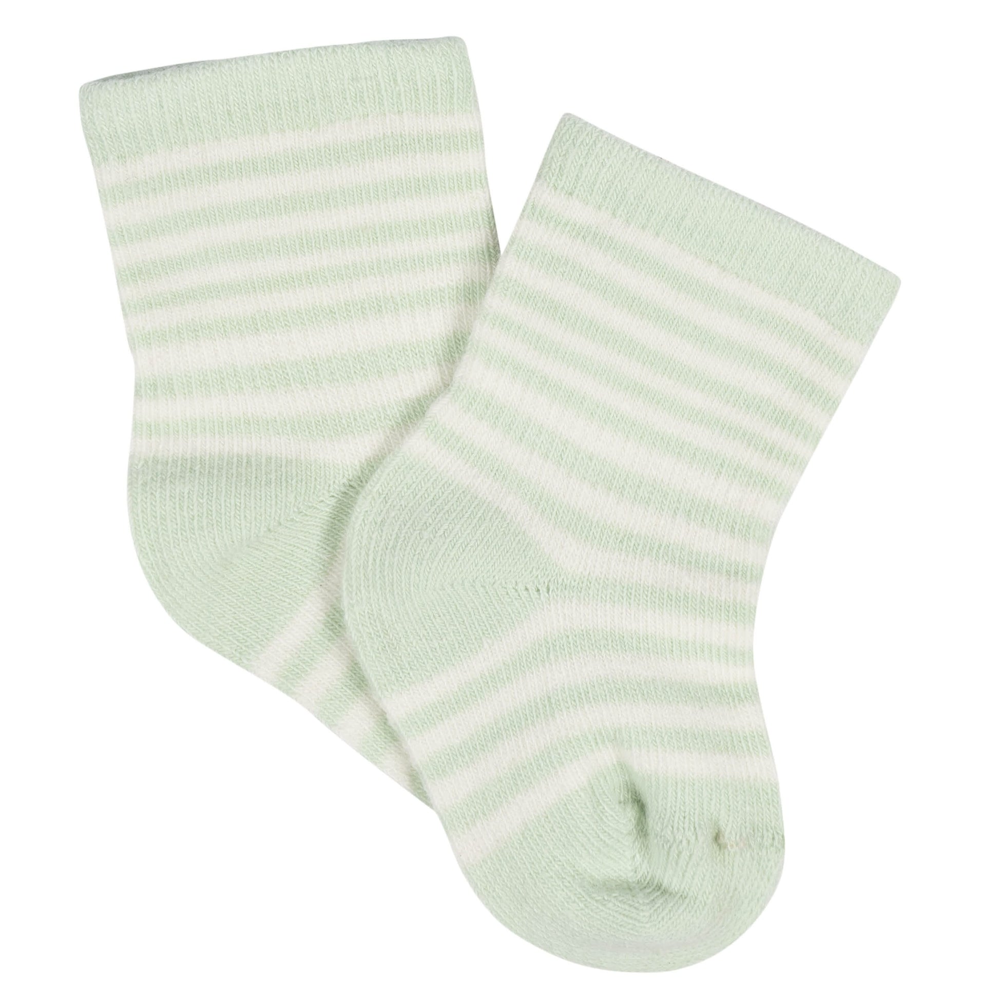 8-Pack Baby Neutral Happy Veggies Jersey Wiggle Proof® Socks