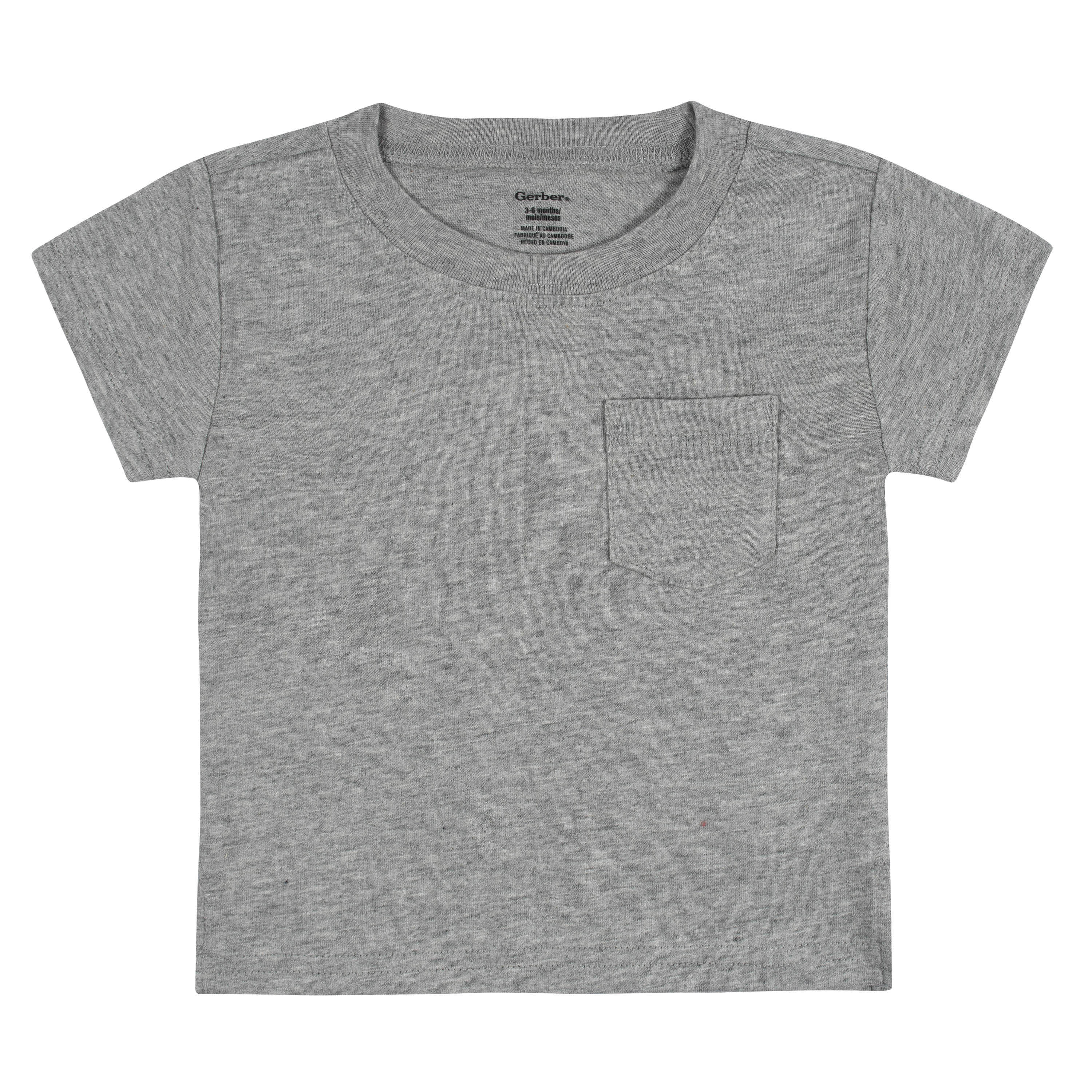 3-Pack Baby & Toddler Boys Neat Neutrals Short Sleeve Pocket Tees-Gerber Childrenswear