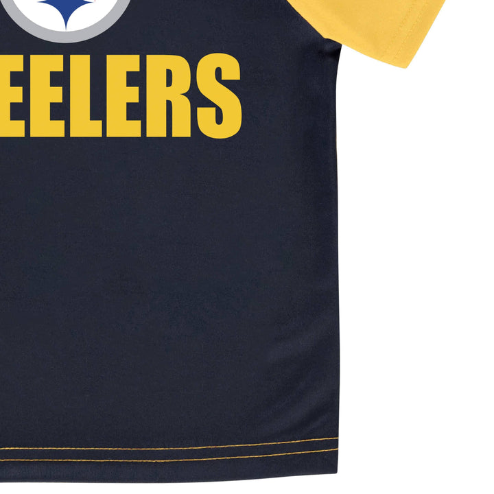 Pittsburgh Steelers Toddler Boys Short Sleeve Tee Shirt-Gerber Childrenswear