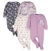 4-Pack Baby Girls Lavender Garden Sleep 'N Plays