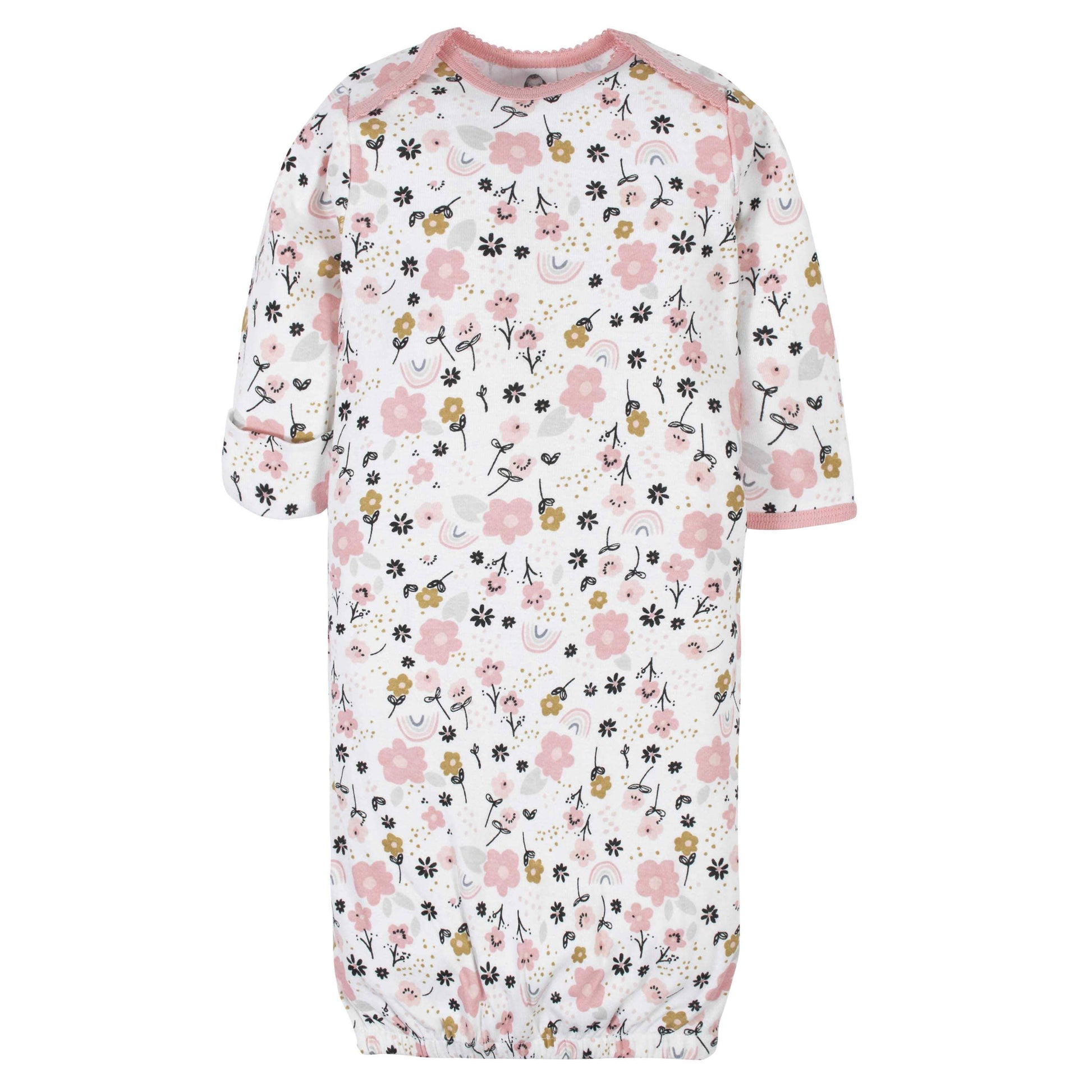 Gerber® 4-Pack Baby Girls Bear Gowns-Gerber Childrenswear