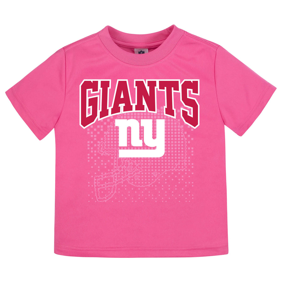 New York Giants Girls Short Sleeve Tee Shirt-Gerber Childrenswear