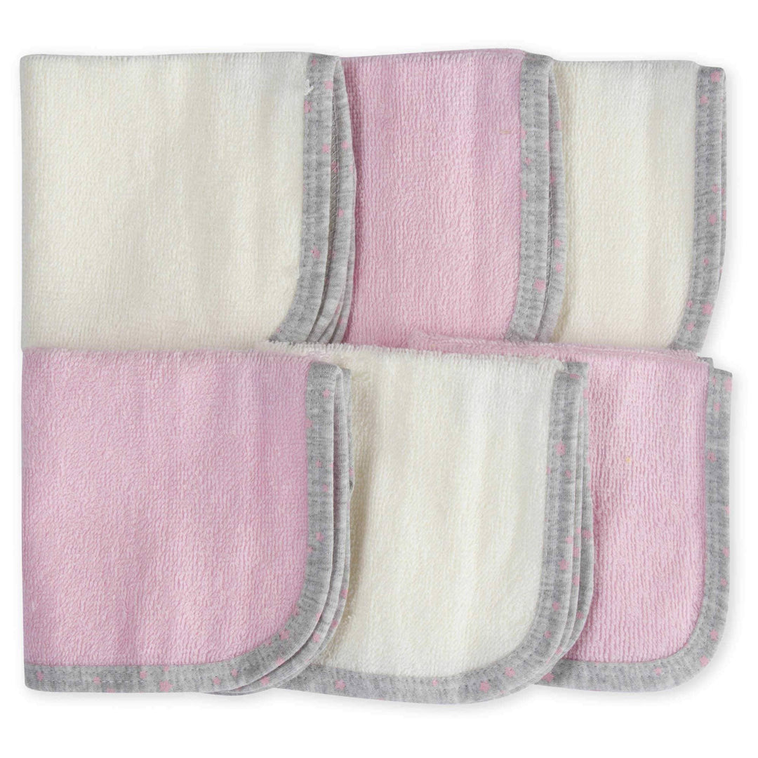 6-Pack Baby Girls' Bunny Woven Washcloths-Gerber Childrenswear