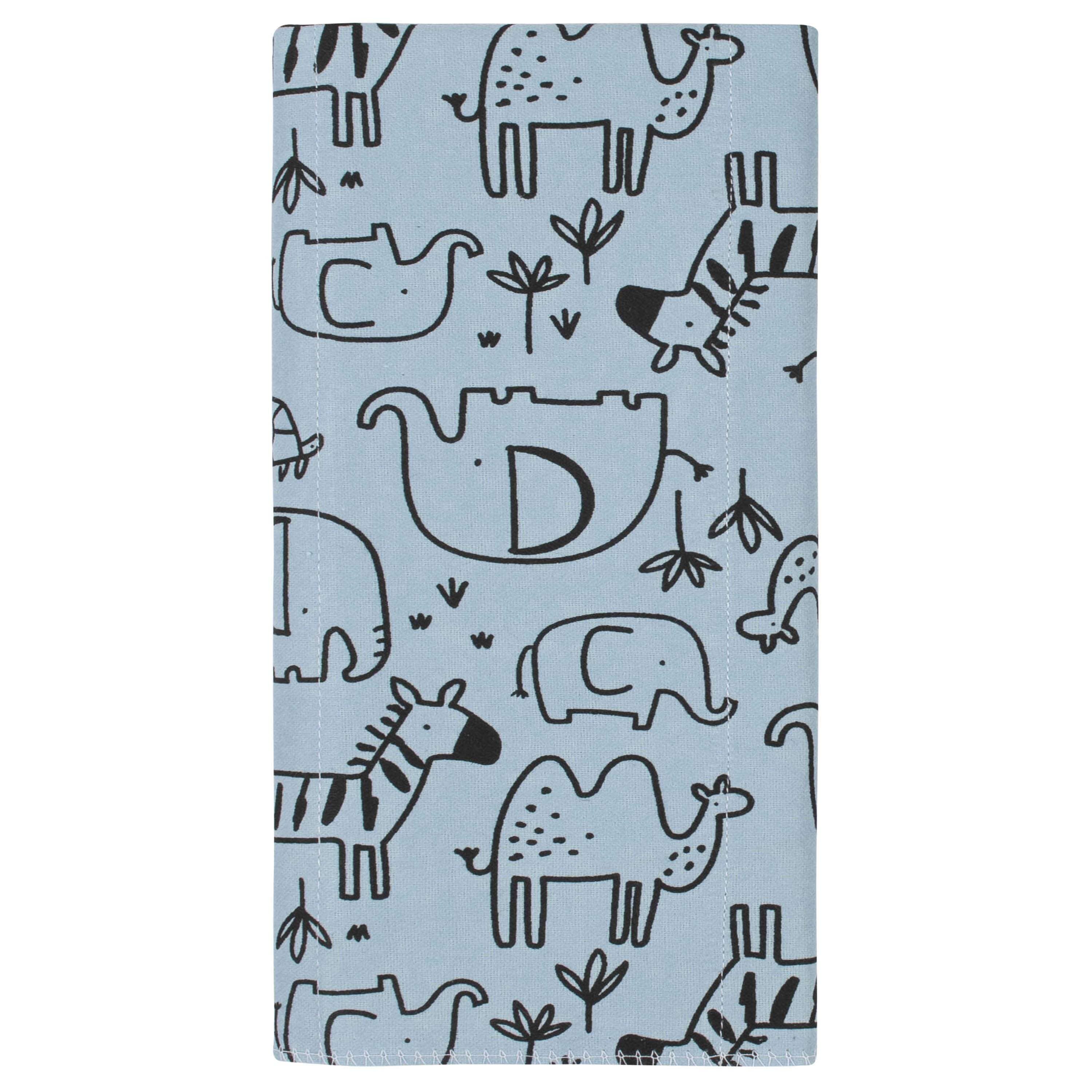 Gerber® 8-Pack Baby Boys Jungle Flannel Burp Cloths-Gerber Childrenswear