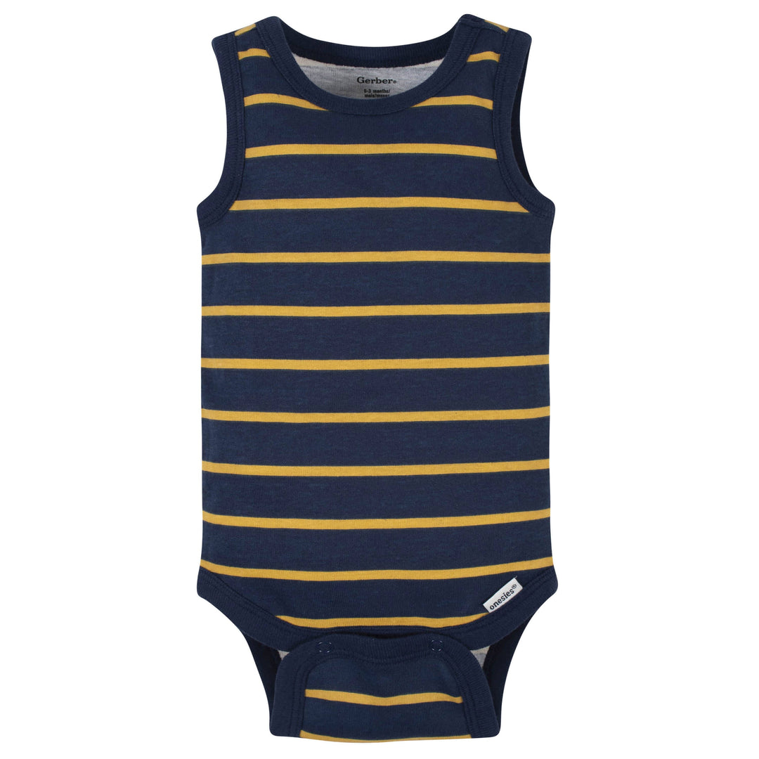 4-Pack Baby Boys Digger Tank Onesies® Bodysuits-Gerber Childrenswear