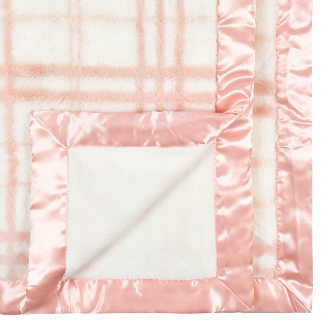Pink Plaid Plush Blanket