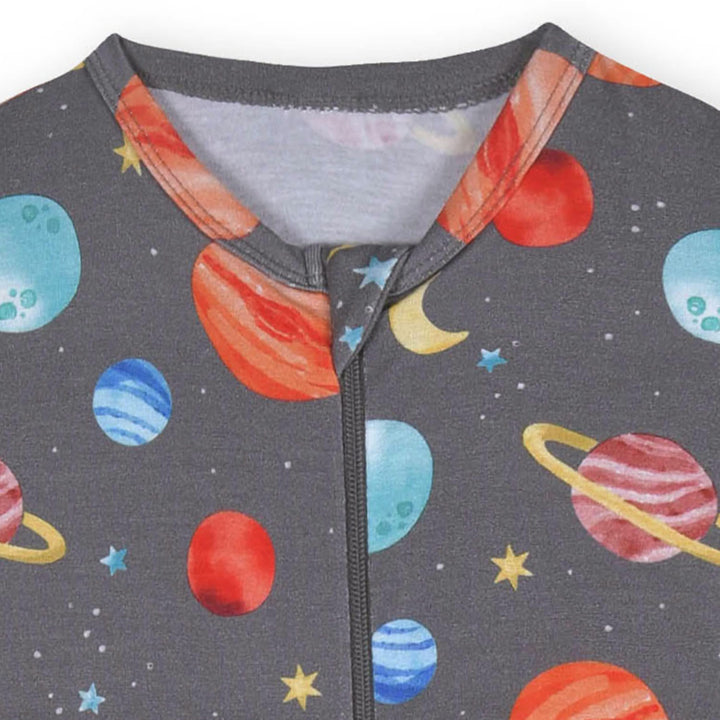 Baby & Toddler Outer Space Buttery-Soft Viscose Made from Eucalyptus Snug Fit Footed Pajamas