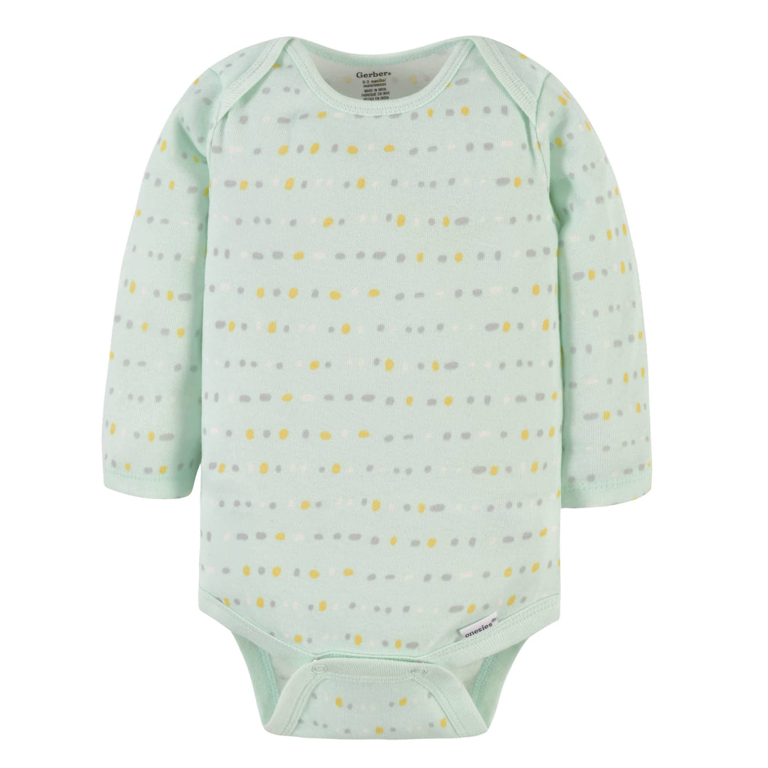 3-Pack Baby Neutral Baby Safari Long Sleeve Onesies® Bodysuits-Gerber Childrenswear