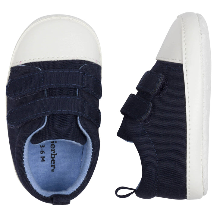 Baby Boys Navy Canvas Shoes-Gerber Childrenswear