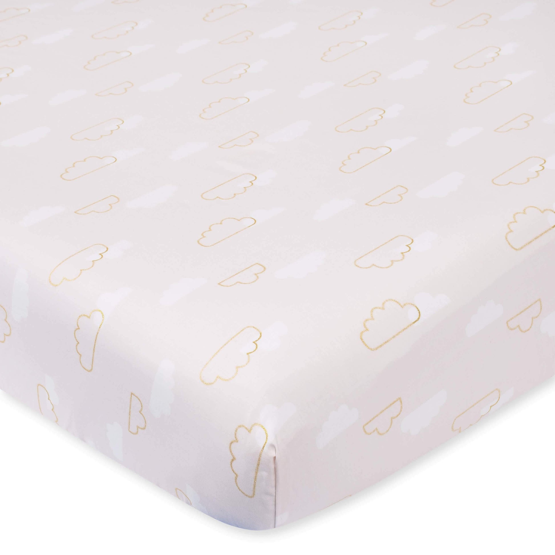 3-Piece Baby Girls Sparkle Pink Fitted Crib Sheets & Crib Skirt Set-Gerber Childrenswear