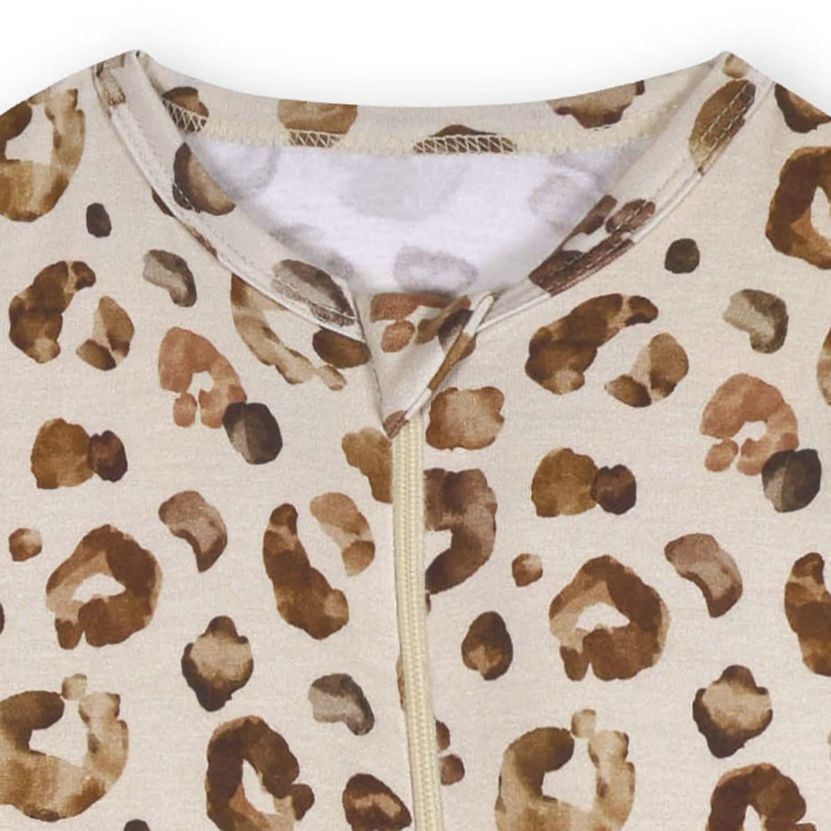 Baby & Toddler Girls Leopard Buttery-Soft Viscose Made from Eucalyptus Snug Fit Footed Pajamas