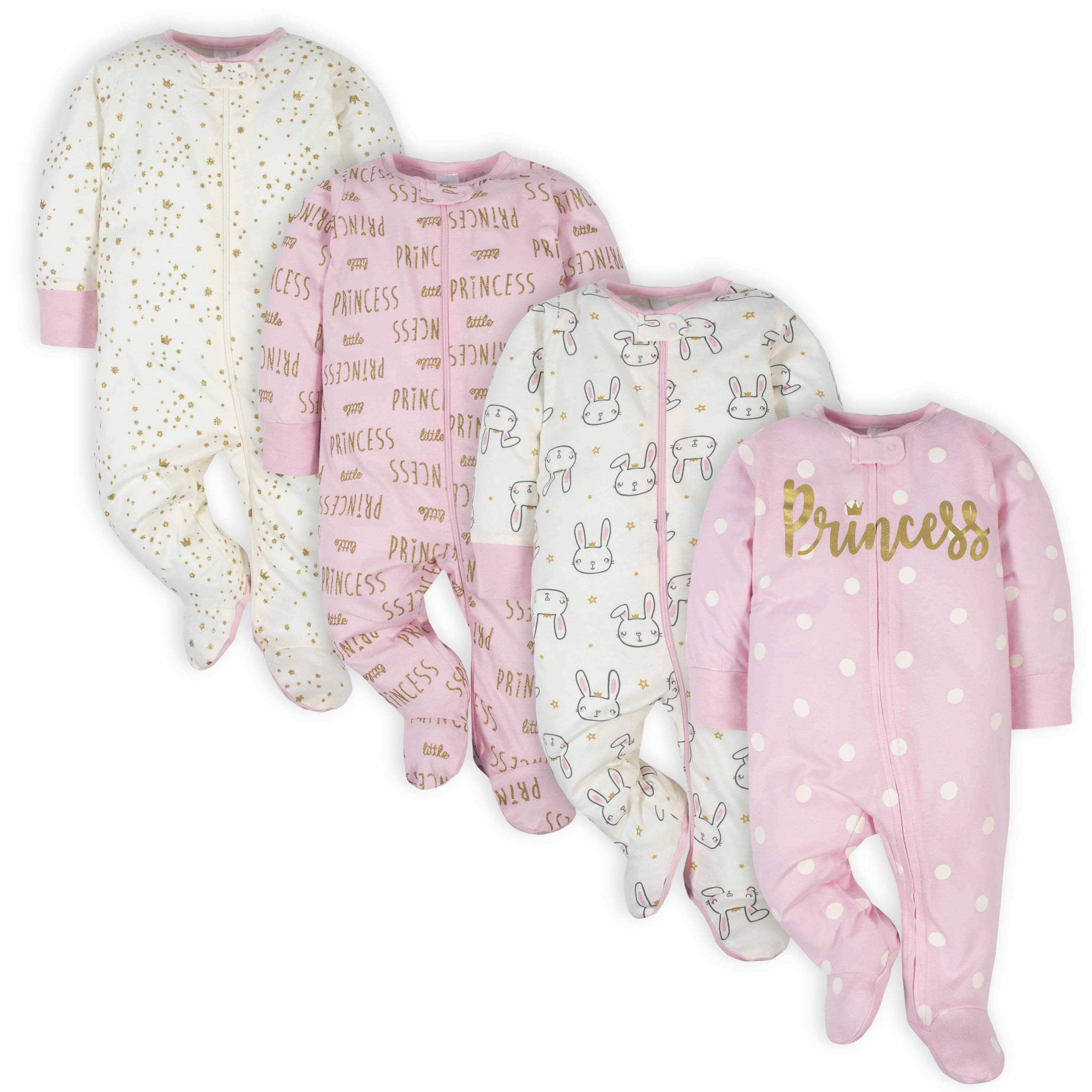 Gerber Baby Boy and Girls 4-Pack Sleeper Gown Caisónbebés Unisex Gerber Baby Boy and Girls 4-Pack Sleeper Gown Caisónbebés Unisex