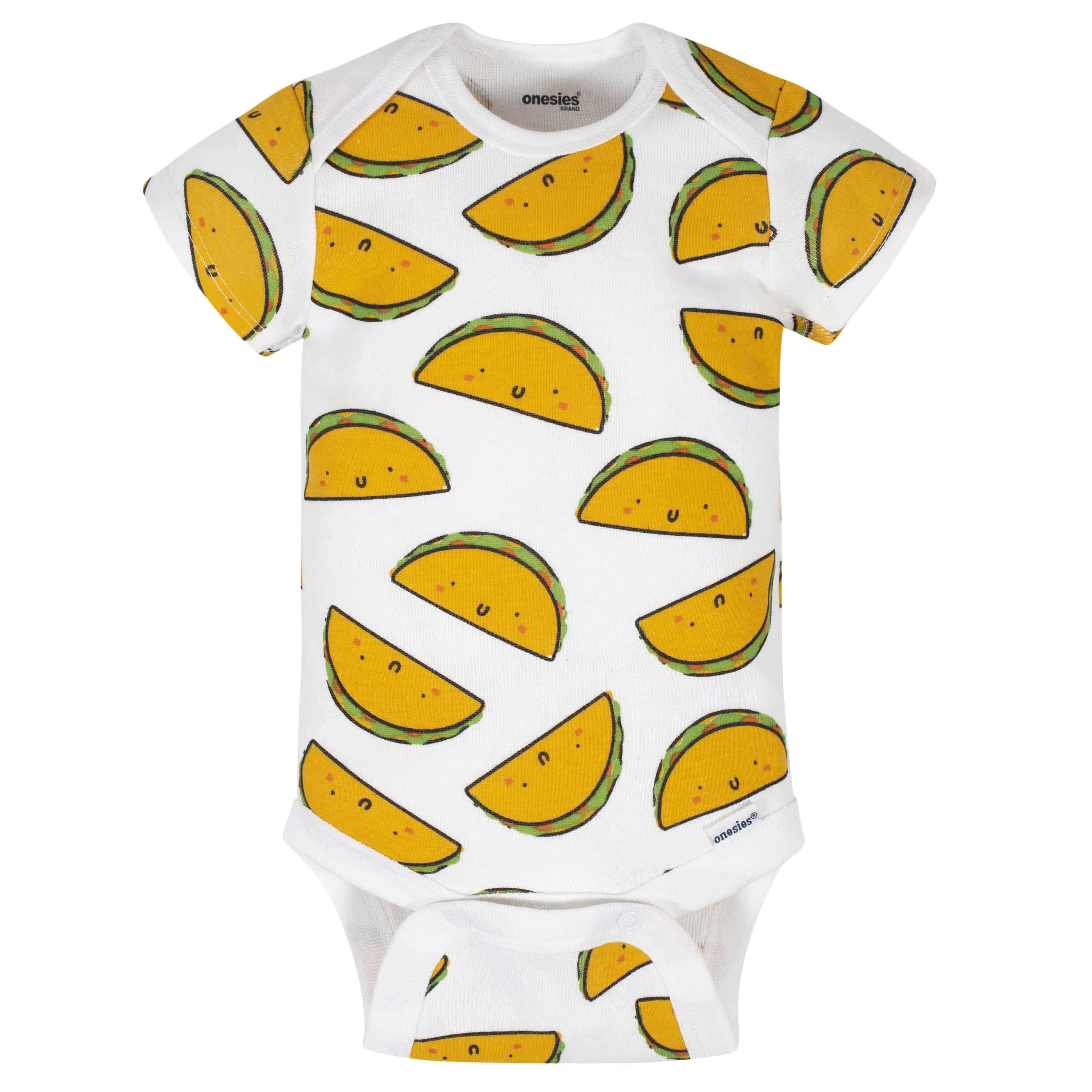 8-Pack Baby Boys Taco Onesies® Brand Bodysuits-Gerber Childrenswear