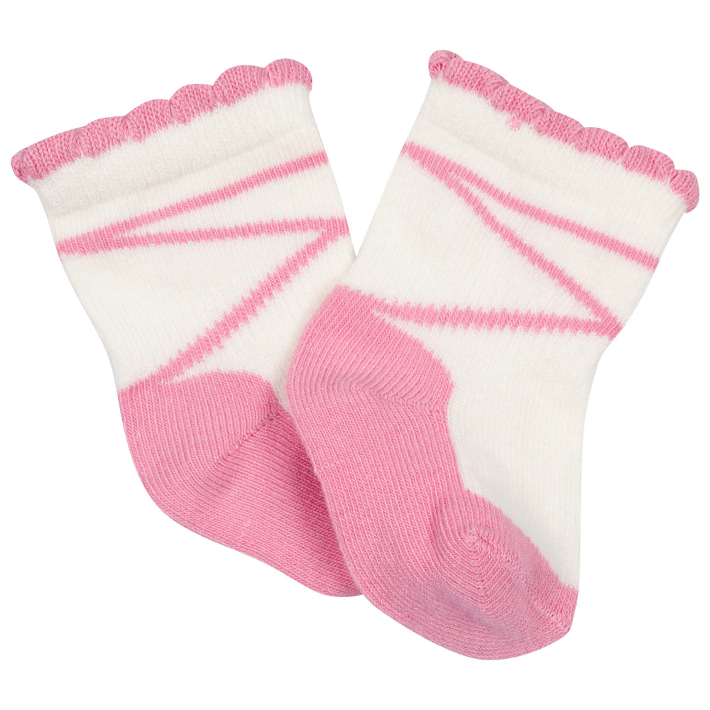 6-Pack Baby Girls Floral Wiggle Proof® Socks