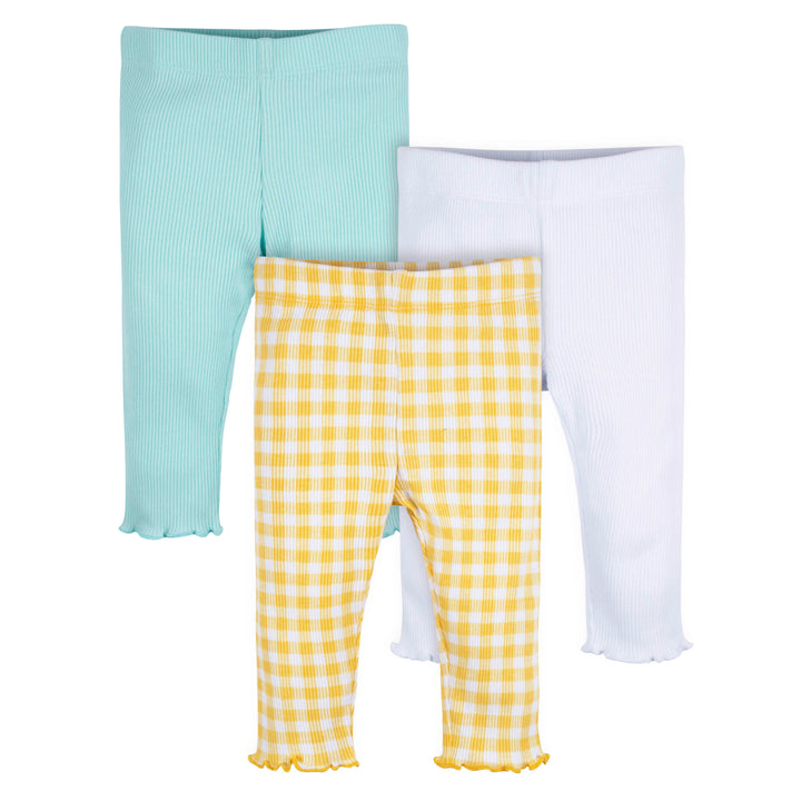 3-Pack Baby & Toddler Girls Picnic Day Dreams Pull-On Knit Leggings-Gerber Childrenswear