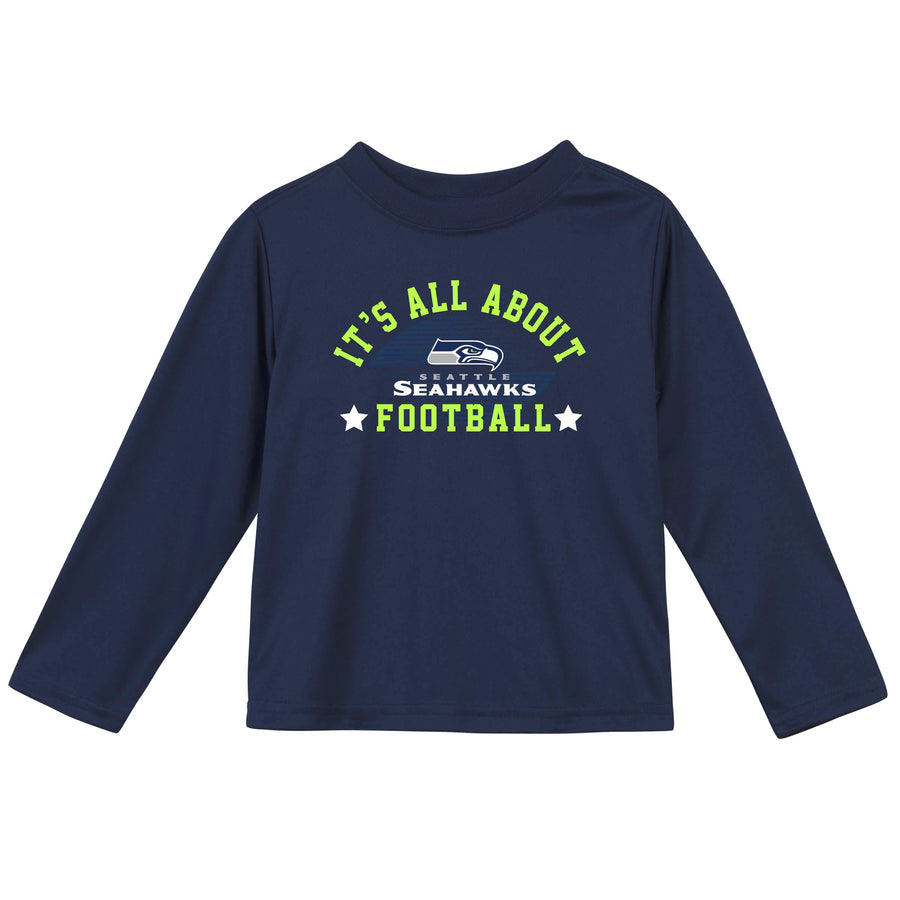 Seattle Seahawks Baby & Toddler Boys Long Sleeve Tee Shirt-Gerber Childrenswear