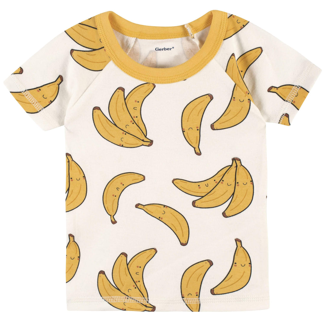 4-Piece Baby & Toddler Bananas Snug Fit Cotton Pajamas-Gerber Childrenswear
