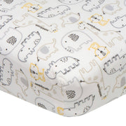 Boys Safari Animals Fitted Crib Sheet-Gerber Childrenswear