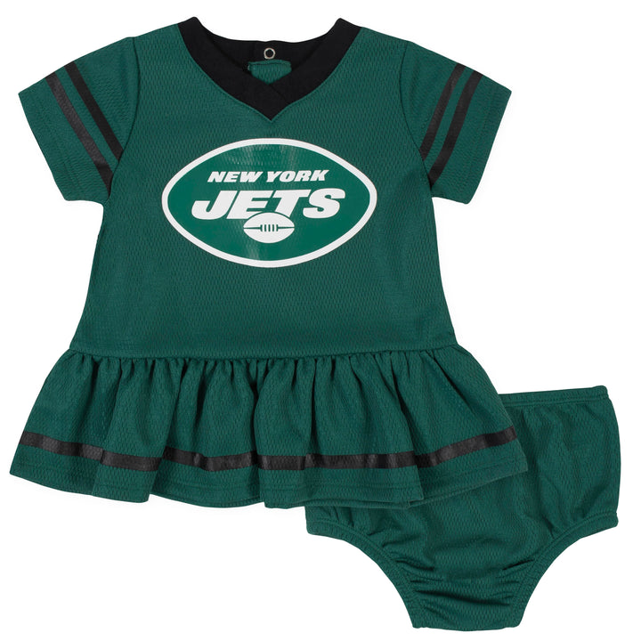New York Jets Baby Girls Dress and Diaper Cover Set-Gerber Childrenswear