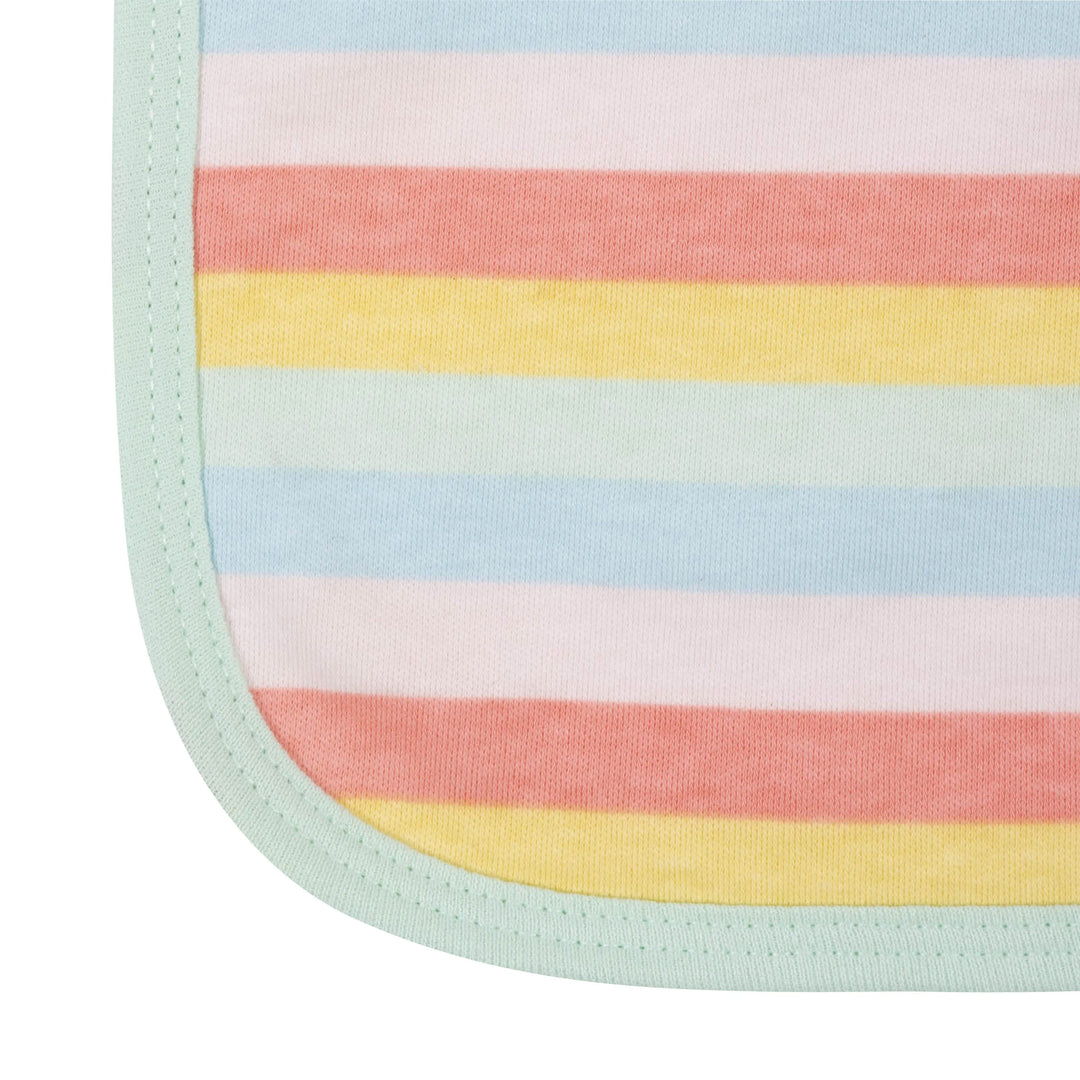 4-Pack Baby Girls Rainbow Terry Burp Cloths-Gerber Childrenswear
