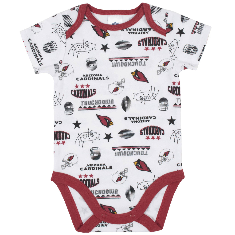 Arizona Cardinals 3-Piece Baby Boys Bodysuit, Bib, and Cap Set-Gerber Childrenswear